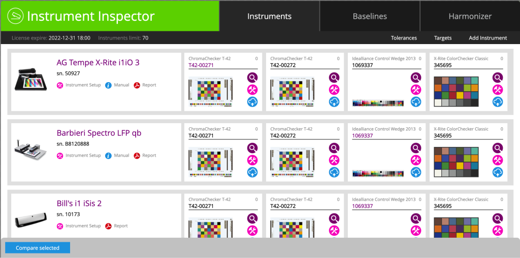 Instrument Inspector ChromaChecker Alder Color Control Platform
